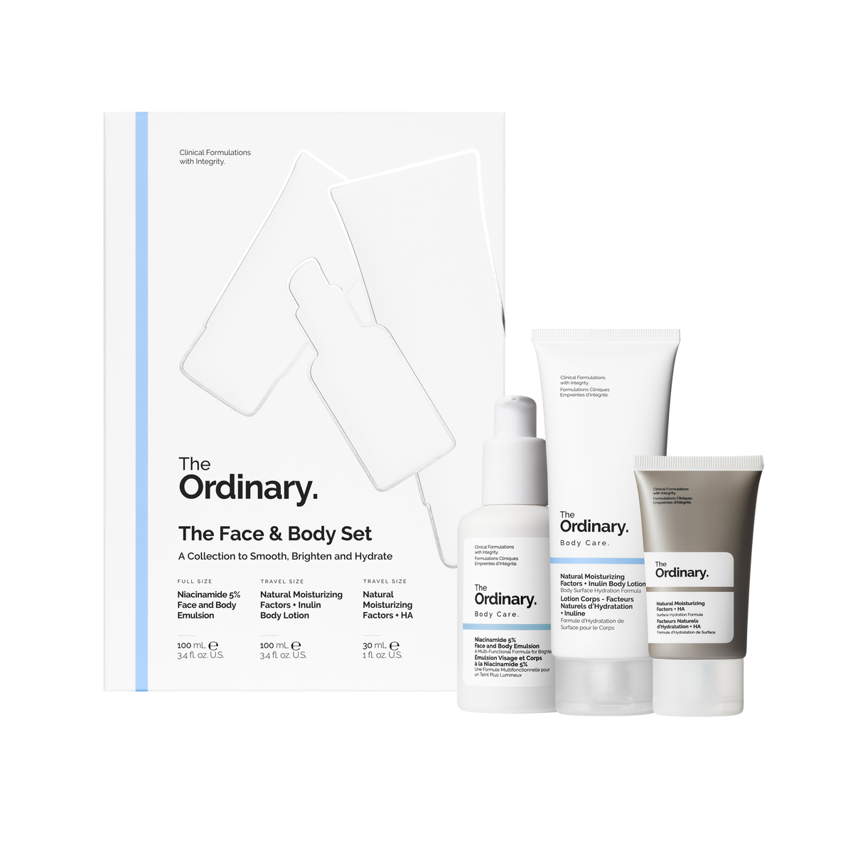 Face & Body Smoothing, Brightening and Hydrating Set