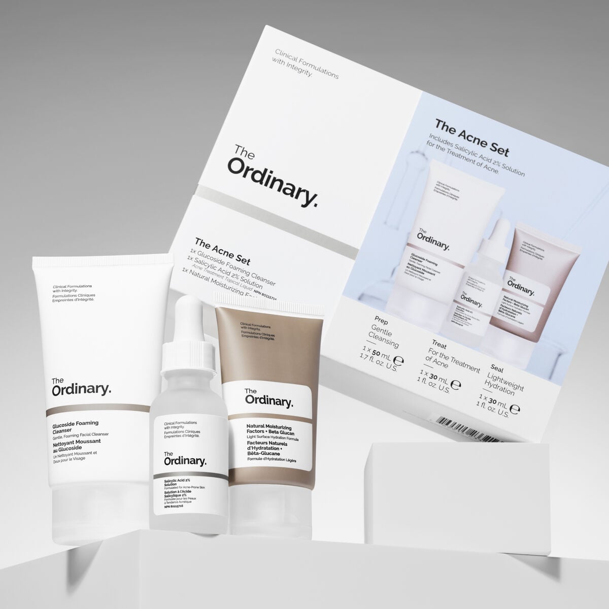 Three-Step Acne Skincare Set with Salicylic Acid 2%
