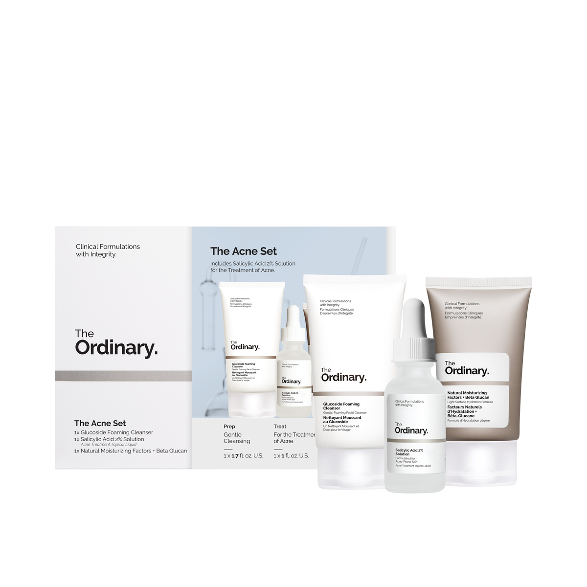 Three-Step Acne Skincare Set with Salicylic Acid 2%