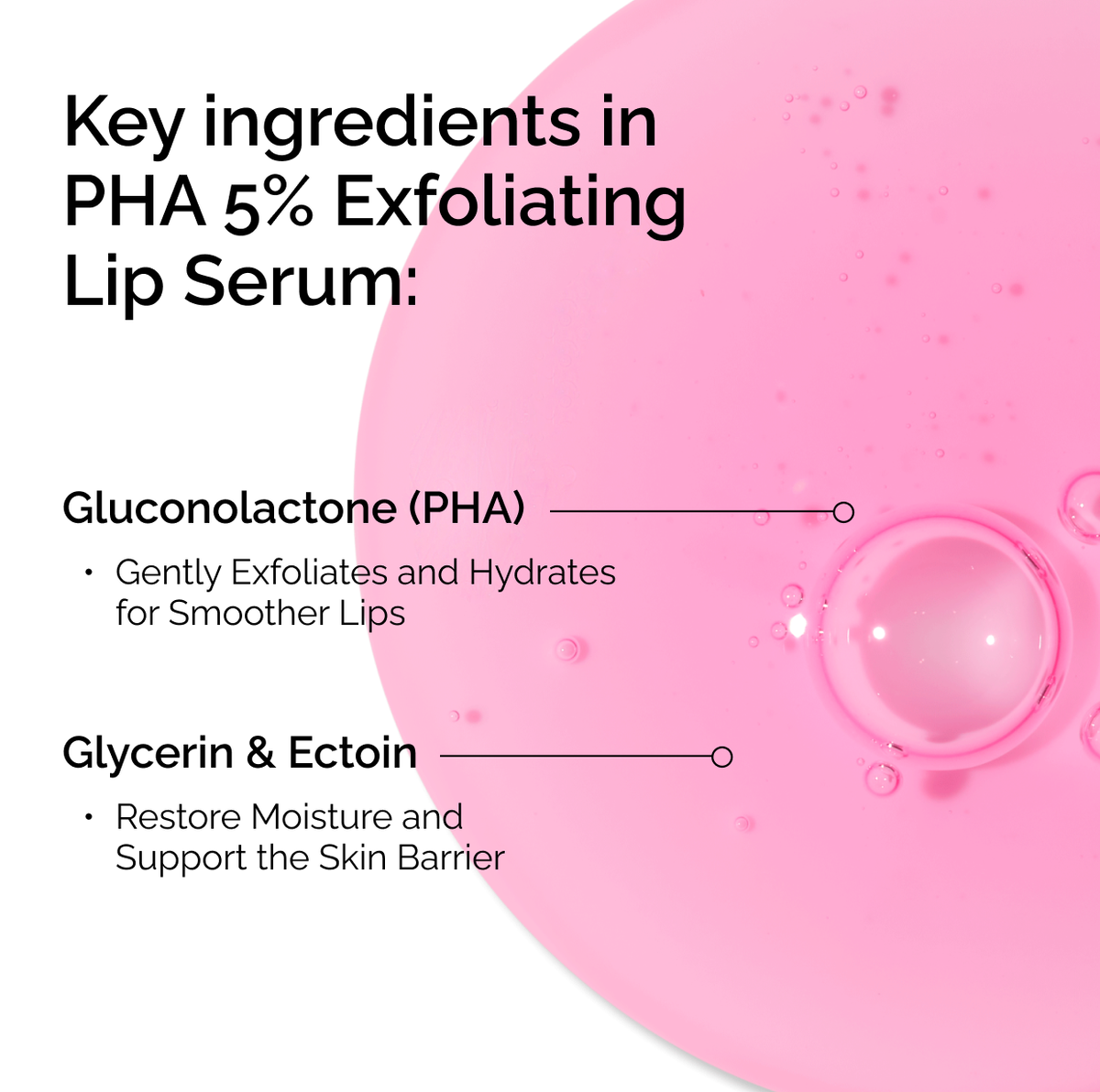 PHA 5% Gluconolactone Exfoliating Lip Serum
